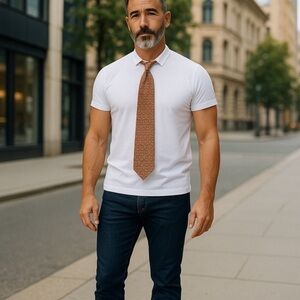 Turnbull & Asser Blue and Orange Tie Elegant Accessory